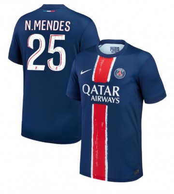 Paris Saint-Germain Nuno Mendes #25 Replika Hjemmebanetrøje 2024-25 Kortærmet